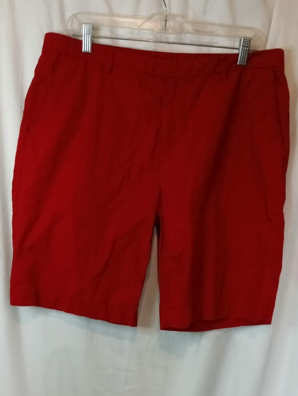 36" jf j.ferrar Men's Bright Red Flat-Front Shorts Golf Preppy Summer Casual